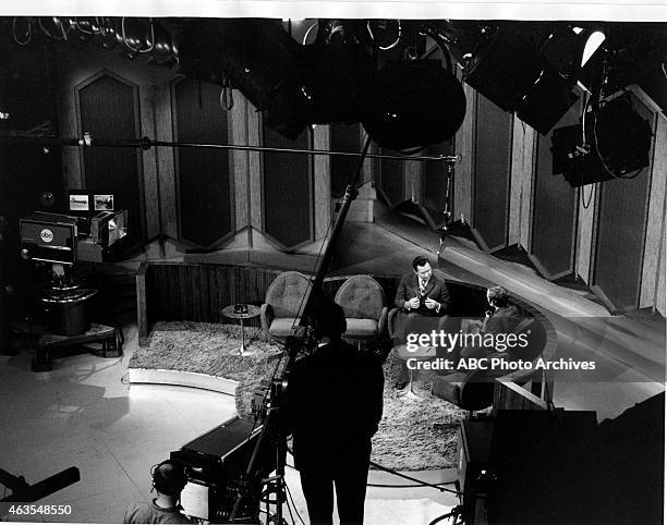 Shoot Date: May 11, 1970. DICK CAVETT WITH WHITE HOUSE PRESS SECRETARY HERBERT KLEIN