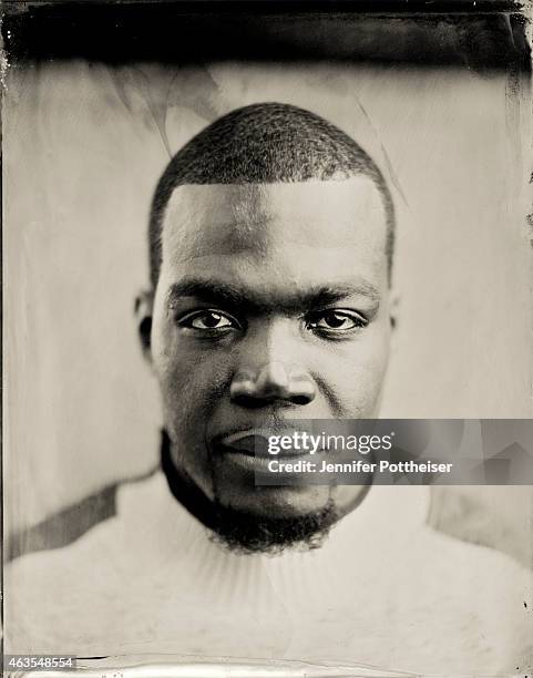 Paul Millsap of the Atlanta Hawks poses for portraits during the NBAE Circuit as part of 2015 All-Star Weekend at the Sheraton Times Square Hotel on...