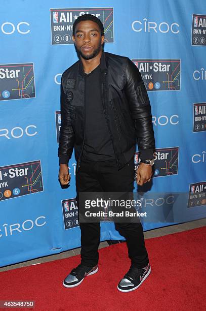Chadwick Boseman attends The 64th NBA All-Star Game 2015 on February 15, 2015 in New York City.
