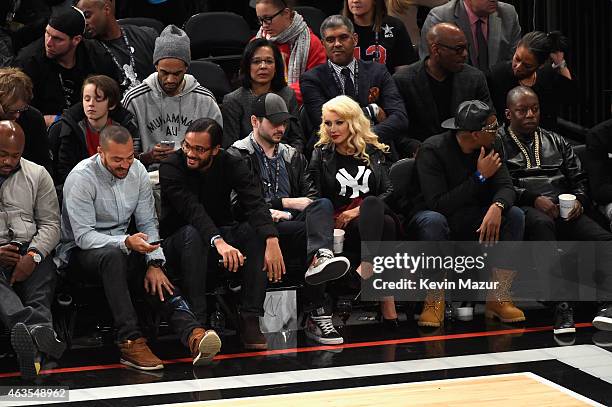 Christina Aguilera attends The 64th NBA All-Star Game 2015 on February 15, 2015 in New York City.