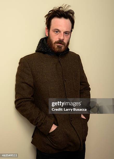 Actor Scoot McNairy poses for a portrait during the 2014 Sundance Film Festival at the WireImage Portrait Studio at the Village At The Lift Presented...