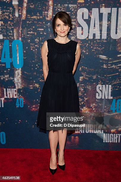 Tina Fey attends the SNL 40th Anniversary Celebration at Rockefeller Plaza on February 15, 2015 in New York City.