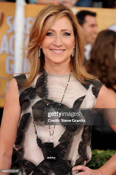 Actress Edie Falco attends the 20th Annual Screen Actors Guild Awards at The Shrine Auditorium on January 18, 2014 in Los Angeles, California.