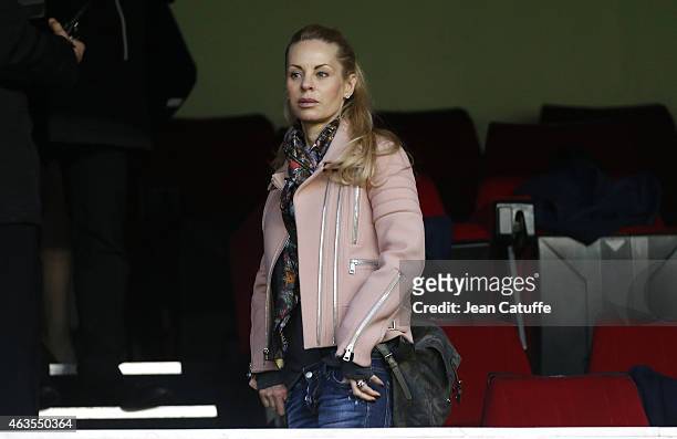 Helena Seger, wife of Zlatan Ibrahimovic attends the French Ligue 1 match between Paris Saint-Germain FC and Stade Malherbe Caen at Parc des Princes...