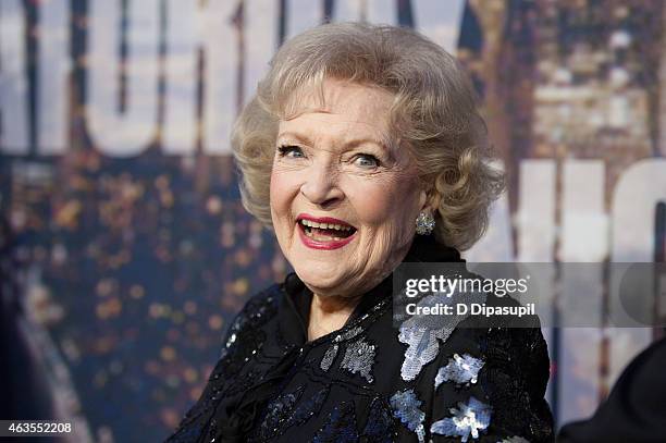 Betty White attends the SNL 40th Anniversary Celebration at Rockefeller Plaza on February 15, 2015 in New York City.