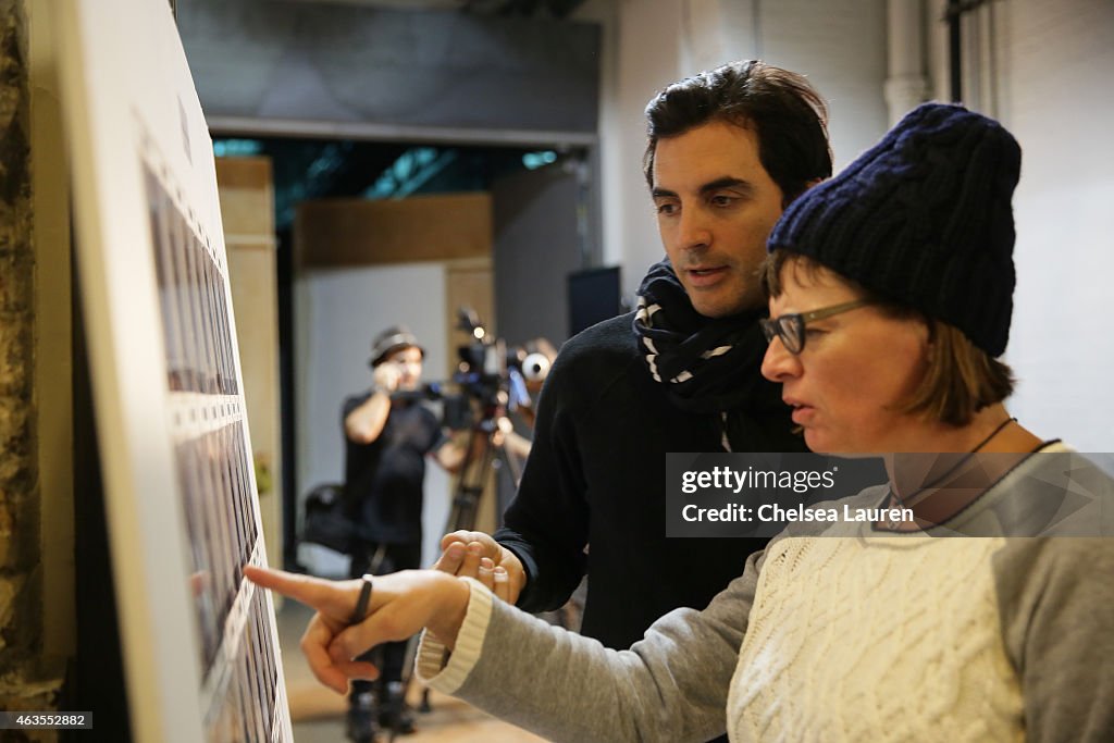 Designer Yigal Azrouel backstage before the Yigal Azrouel fashion ...