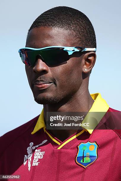 Jason Holder of the West Indies during the 2015 ICC Cricket World Cup match between the West Indies and Ireland at Saxton Field on February 16, 2015...