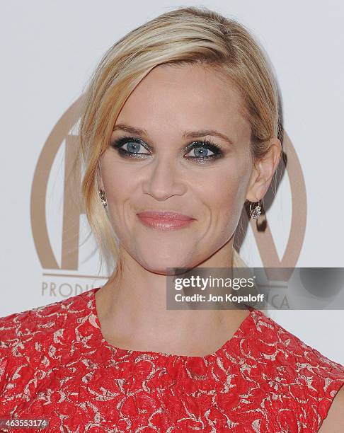 Actress Reese Witherspoon arrives at the 26th Annual PGA Awards at the Hyatt Regency Century Plaza on January 24, 2015 in Los Angeles, California.