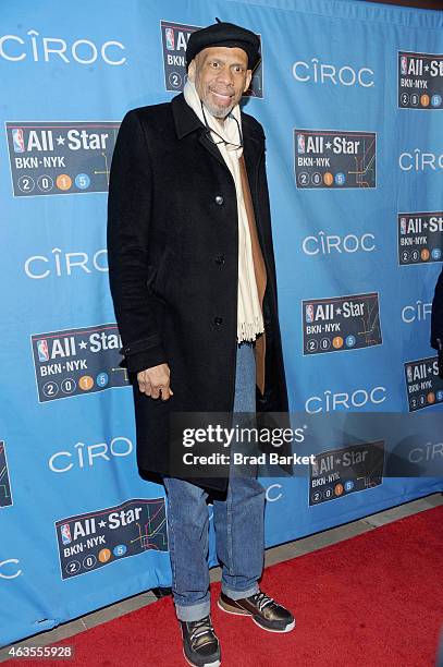 Kareem Abdul Jabbar attends The 64th NBA All-Star Game 2015 on February 15, 2015 in New York City.