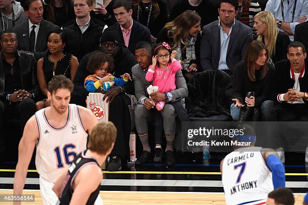 Nick Cannon attends The 64th NBA All-Star Game 2015 on February 15, 2015 in New York City.