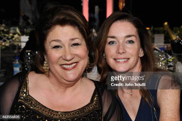 Actresses Margo Martindale and Julianne Nicholson attend the 20th Annual Screen Actors Guild Awards at The Shrine Auditorium on January 18, 2014 in...
