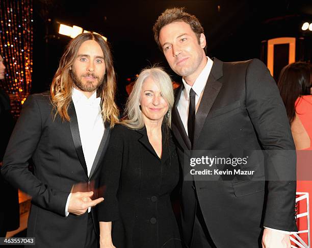Jared Leto, Constance Leto and Ben Affleck during 20th Annual Screen Actors Guild Awards at The Shrine Auditorium on January 18, 2014 in Los Angeles,...