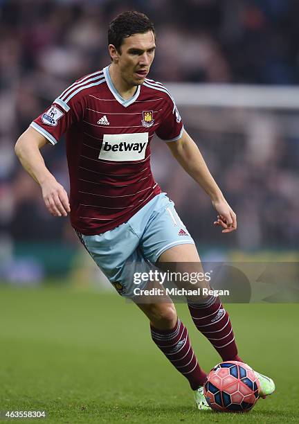 Stewart Downing of West Ham in action during the FA Cup Fifth Round match between West Bromwich Albion and West Ham United at The Hawthorns on...