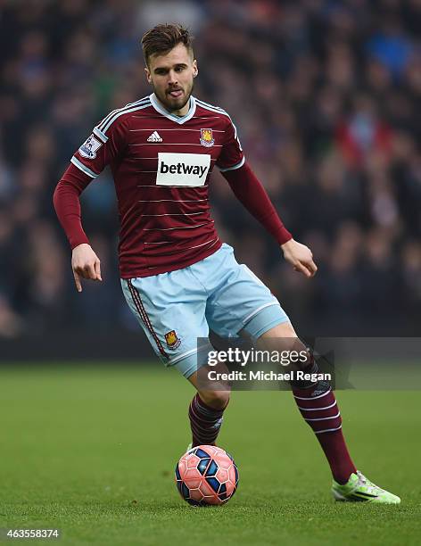 Carl Jenkinson of West Ham in action during the FA Cup Fifth Round match between West Bromwich Albion and West Ham United at The Hawthorns on...