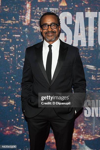 Tim Meadows attends the SNL 40th Anniversary Celebration at Rockefeller Plaza on February 15, 2015 in New York City.