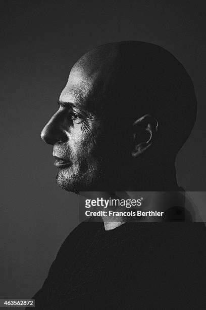 Musician Akhenaton is photographed for Self Assignment on December 16, 2014 in Paris, France.