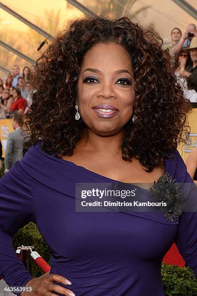 Actress Oprah Winfrey attends 20th Annual Screen Actors Guild Awards at The Shrine Auditorium on January 18, 2014 in Los Angeles, California.