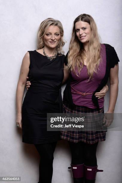 Filmmaker Lucy Walker and producer Marianna Palka pose for a portrait during the 2014 Sundance Film Festival at the WireImage Portrait Studio at the...