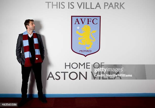 Tim Sherwood is unveiled as the new manager of Aston Villa at Villa Park on February 16, 2015 in Birmingham, England.