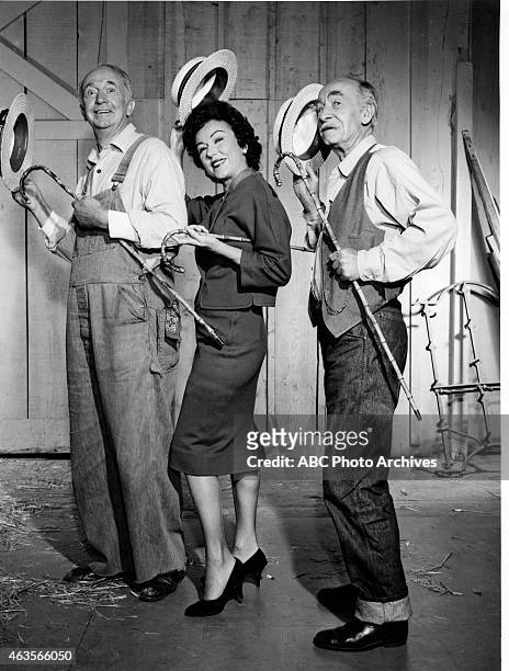Theatre in the Barn" - Airdate: April 6, 1961. L-R: WALTER BRENNAN;FAY WRAY;ANDY CLYDE
