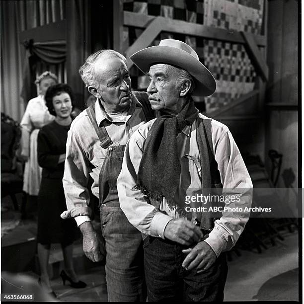 Theatre in the Barn" - Airdate: April 6, 1961. L-R: FAY WRAY;WALTER BRENNAN;ANDY CLYDE