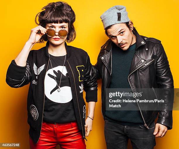 Olivia Merilahti and Dan Levy of indie pop band The Do are photographed for Paris Match on January 21, 2015 in Paris, France.