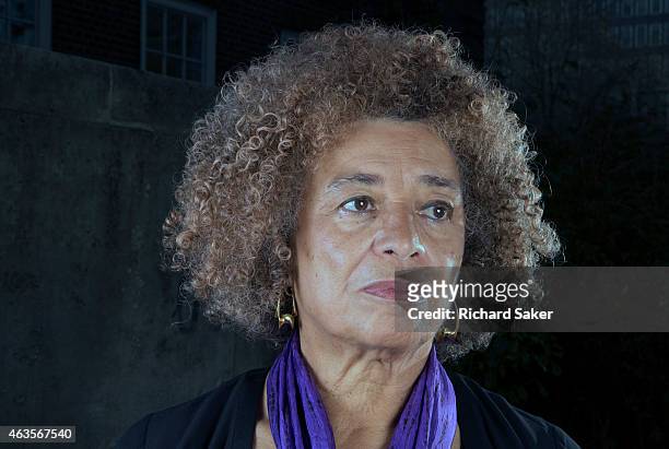 Activist and feminist campaigner Angela Davis is photographed for Observer on November 29, 2014 in London, England.