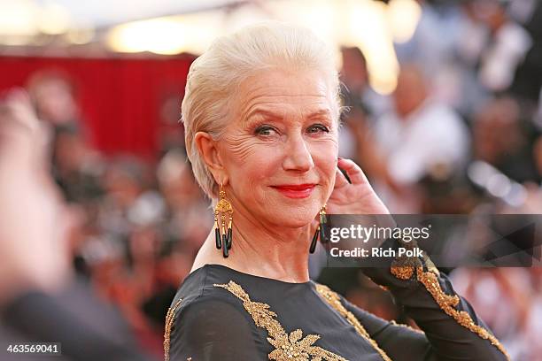 Actress Helen Mirren attends 20th Annual Screen Actors Guild Awards at The Shrine Auditorium on January 18, 2014 in Los Angeles, California.