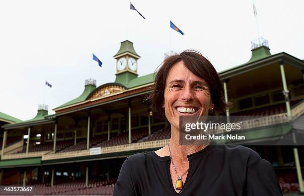 Belinda Clark poses for photos during the 2014 Australian Cricket Hall of Fame Announcement at Sydney Cricket Ground on January 19, 2014 in Sydney,...