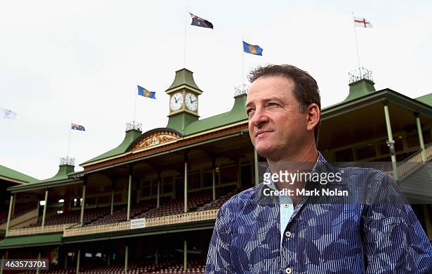 Mark Waugh poses for photos during the 2014 Australian Cricket Hall of Fame Announcement at Sydney Cricket Ground on January 19, 2014 in Sydney,...