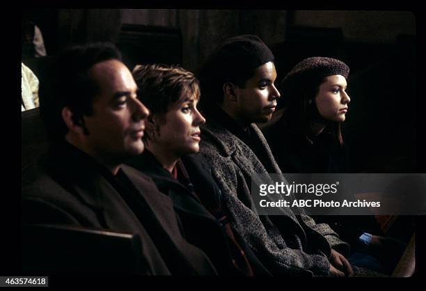 So-Called Angels" - Airdate: December 22, 1994. L-R: TOM IRWIN;BESS ARMSTRONG;WILSON CRUZ;CLAIRE DANES