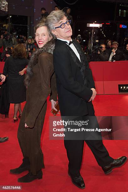 Wim Wenders and his wife Donata Wenders attend the Closing Ceremony of the 65th Berlinale International Film Festival at Berlinale Palace on February...