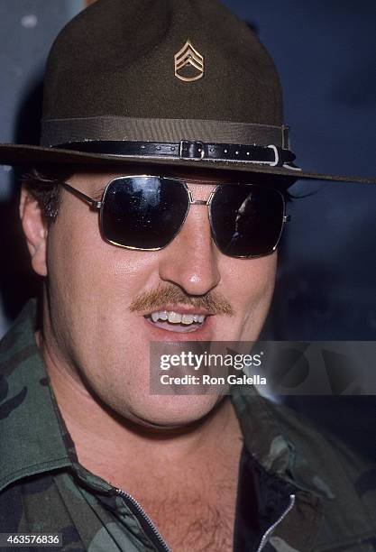 Sgt. Slaughter attends the Party for Raeanne Rubenstein's New Book "Wrestlin': Pro Wrestling Close-Up" on October 1, 1985 at Area Nightclub in New...