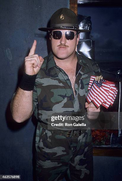 Sgt. Slaughter attends the Party for Raeanne Rubenstein's New Book "Wrestlin': Pro Wrestling Close-Up" on October 1, 1985 at Area Nightclub in New...