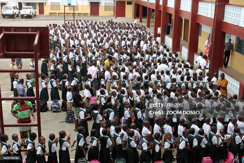 TOPSHOT-LIBERIA-HEALTH-EBOLA-SCHOOLS