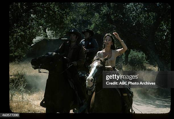 The Ballad of Redwing Jail" - Airdate: September 29, 1975. WILLIAM SHATNER WITH WIFE MARCY LAFFERTY AND DOUG MCCLURE