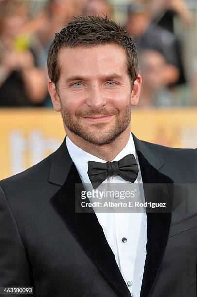 Actor Bradley Cooper attends the 20th Annual Screen Actors Guild Awards at The Shrine Auditorium on January 18, 2014 in Los Angeles, California.