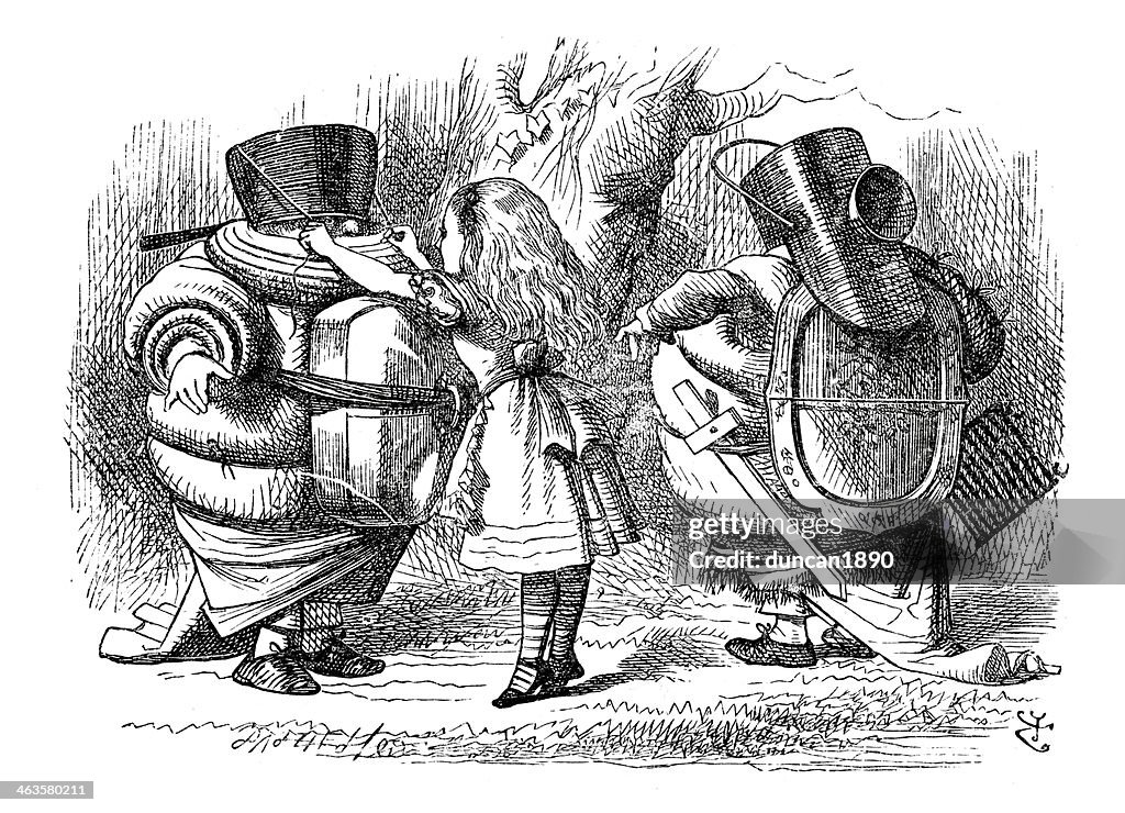Alice through the looking glass - Tweedledum and Tweedledee