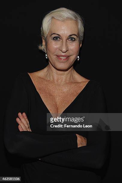 Designer Chiara Boni attends the La Petite Robe fashion show during Mercedes-Benz Fashion Week Fall 2015 at The Pavilion at Lincoln Center on...