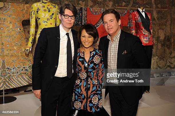 Curator The Costume Institute at the Metropolitan Museum of Art New York, Andrew Bolton, Alina Cho and Paul Austin attend The Metropolitan Museum Of...