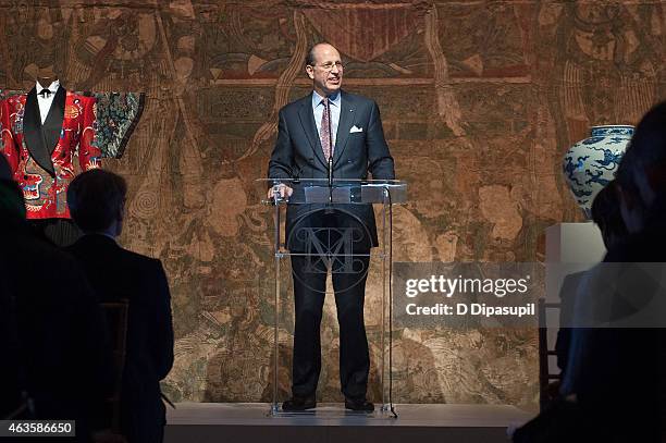 Metropolitan Museum of Art Douglas Dillon Chairman of the Department of Asian Art Maxwell K. Hearn speaks onstage during the Metropolitan Museum Of...