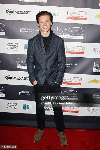 Leo Howard attends the Los Angeles Italia opening gala at TCL Chinese 6 Theatres on February 15, 2015 in Hollywood, California.