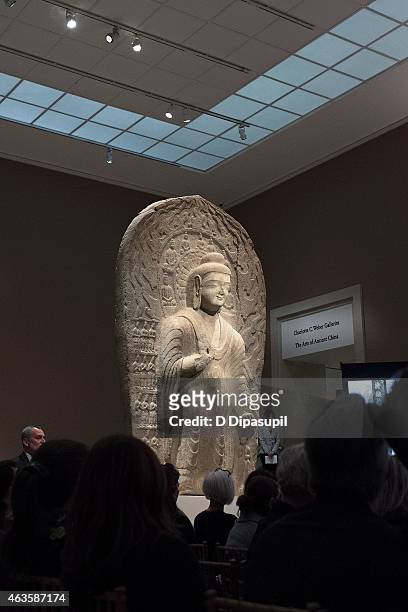 General view of atmosphere during the Metropolitan Museum Of Art's "China: Through The Looking Glass" Press Presentation at Metropolitan Museum of...