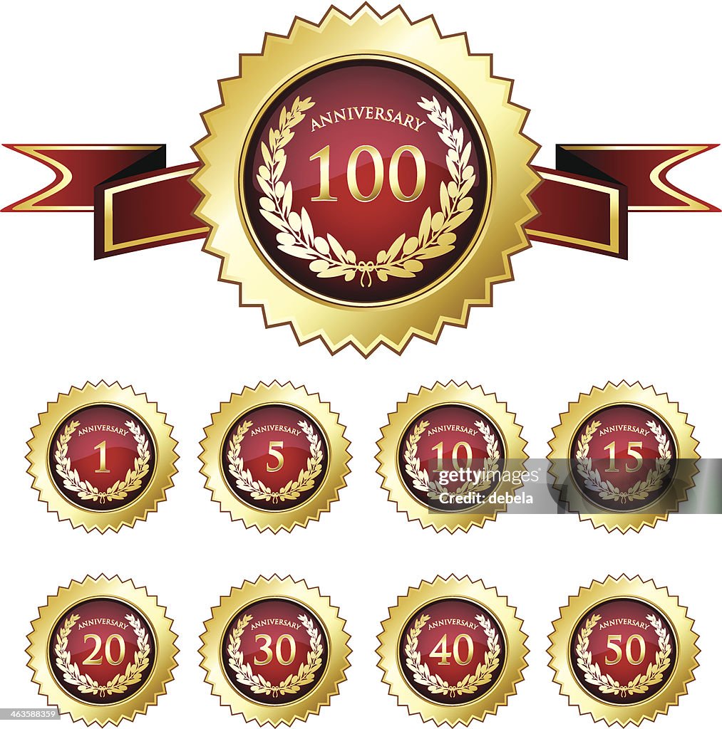 Jahrestag-Abzeichen Kollektion