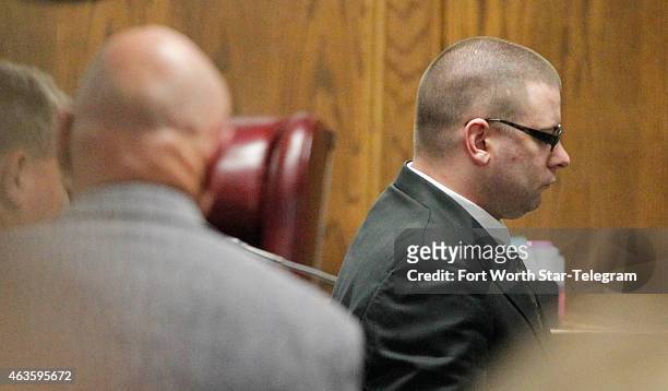 Former Marine Cpl. Eddie Ray Routh leaves for lunch during his capital murder trial of former Marine Cpl. Eddie Ray Routh at the Erath County, Donald...
