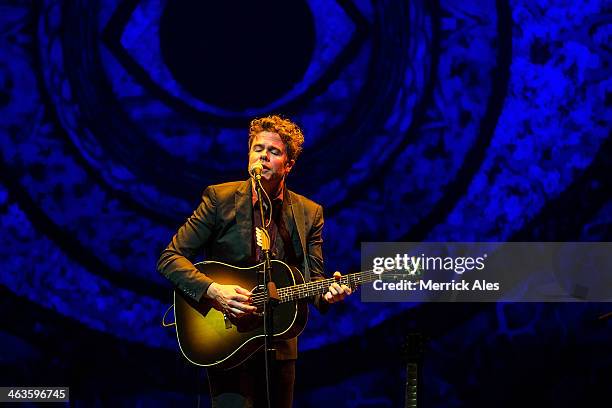 Josh Ritter performs in concert at ACL Live on January 18, 2014 in Austin, Texas.