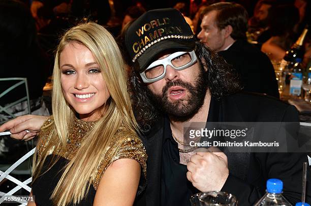 Actress Katrina Bowden and Judah Friedlander attend the 20th Annual Screen Actors Guild Awards at The Shrine Auditorium on January 18, 2014 in Los...