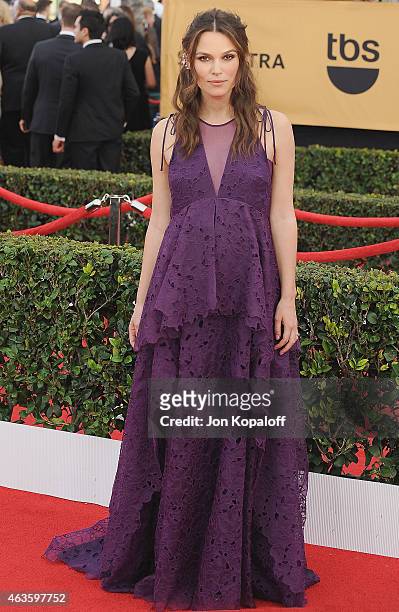 Actress Keira Knightley arrives at the 21st Annual Screen Actors Guild Awards at The Shrine Auditorium on January 25, 2015 in Los Angeles, California.