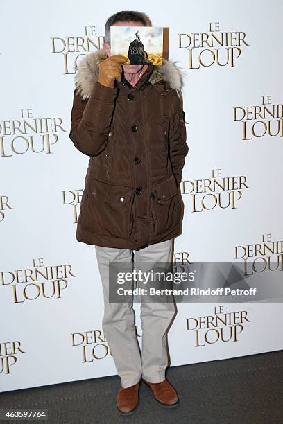 Director Patrice Leconte attends 'Le Dernier Loup' Paris Premiere. Held at Cinema UGC Normandie on February 16, 2015 in Paris, France.