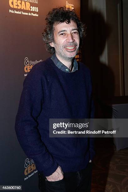 Actor Eric Elmosnino attends the 'Diner Des Producteurs' - Producer's Dinner Held at Hotel George V on February 16, 2015 in Paris, France.